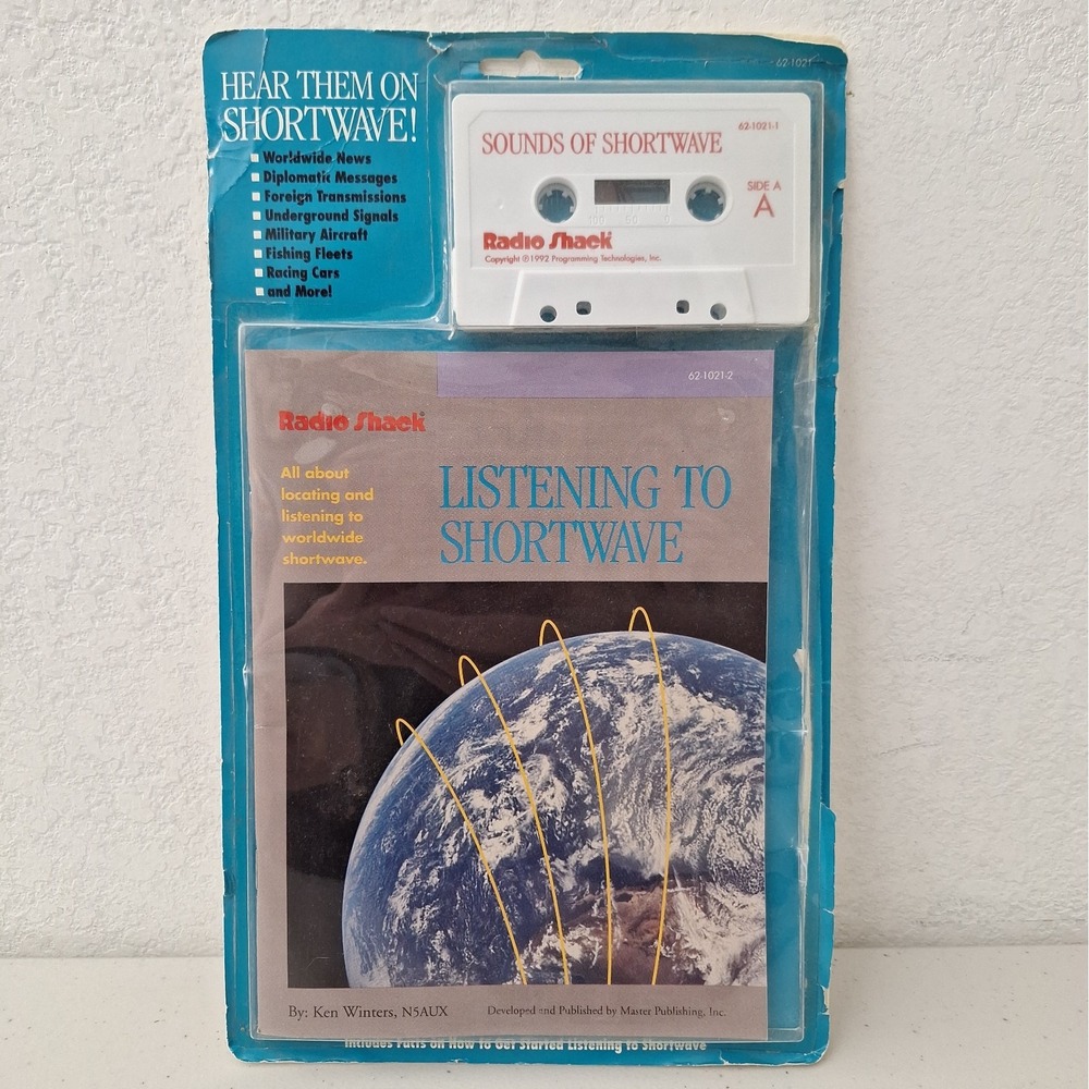 RARE Listening To Shortwave '92 Radio Shack Book & Cassette Tape Ken Winters NEW